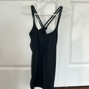 Athleta athletic tank with built in shelf bra - size small in black